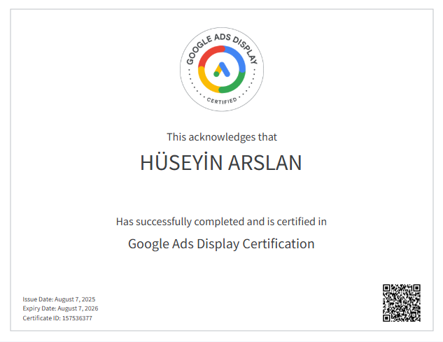 Google ADS Sertifikası